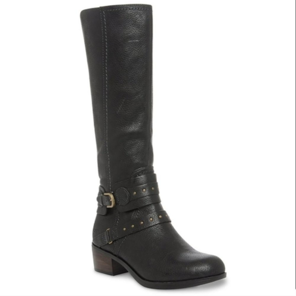 Ugg Esplanade Tall Black Leather Book, Size 7.5